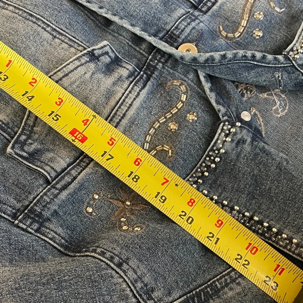 Diane Gilman Size Medium Blue Denim Jacket